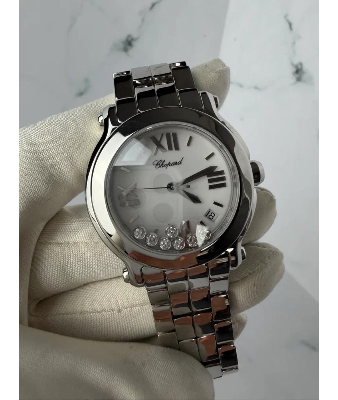 CHOPARD Белые металлические часы, фото 2
