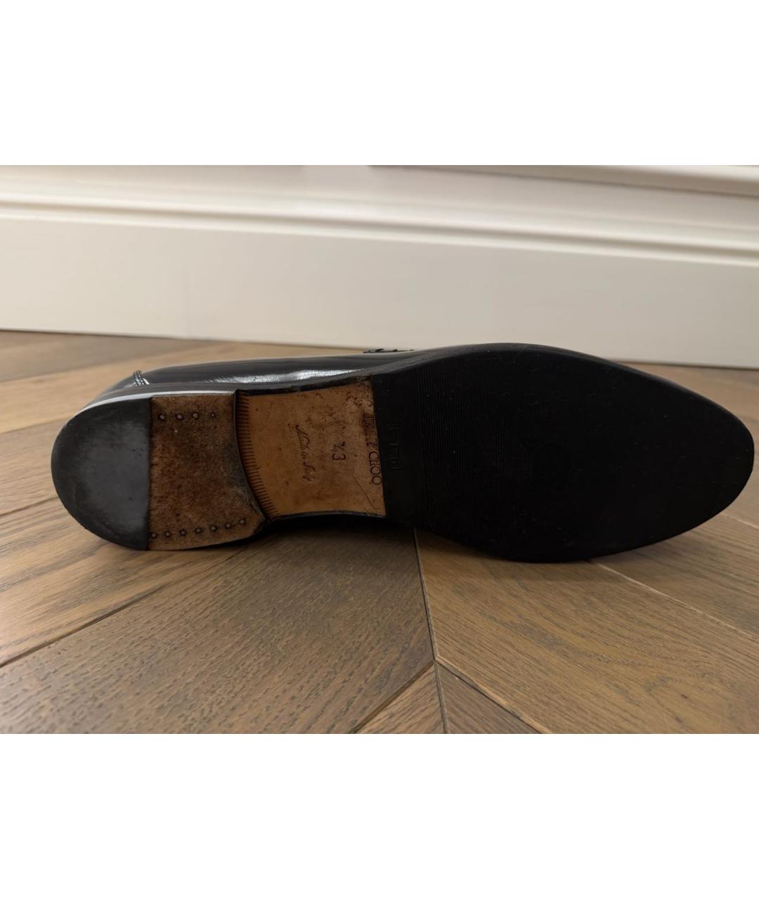 JIMMY CHOO Черные лоферы из лакированной кожи, фото 5