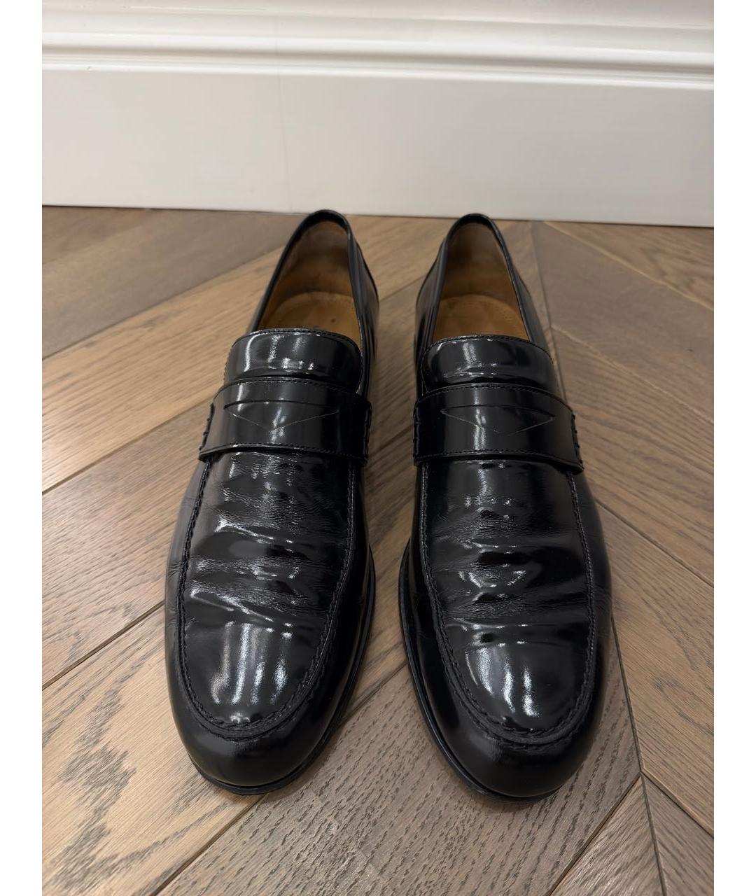 JIMMY CHOO Черные лоферы из лакированной кожи, фото 2