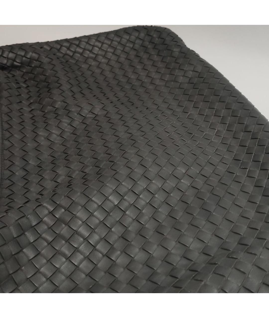 BOTTEGA VENETA Черная кожаная сумка с короткими ручками, фото 8