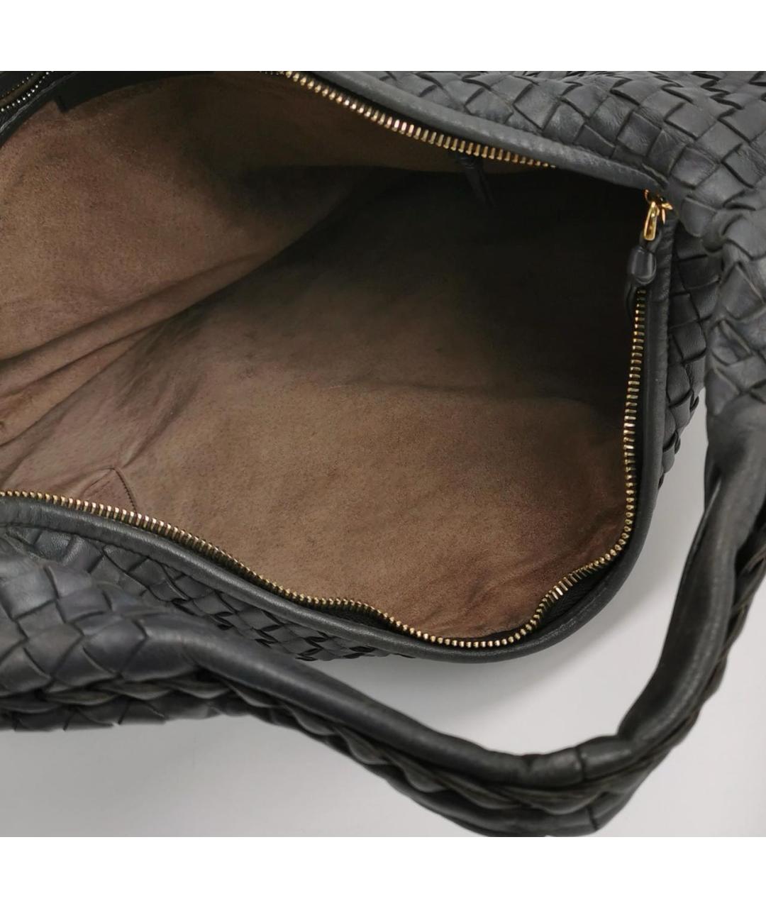 BOTTEGA VENETA Черная кожаная сумка с короткими ручками, фото 4