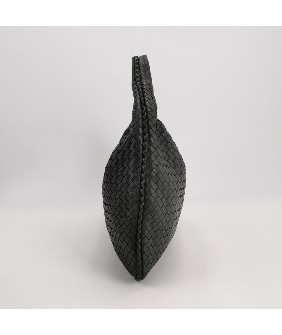 BOTTEGA VENETA Черная кожаная сумка с короткими ручками, фото 3