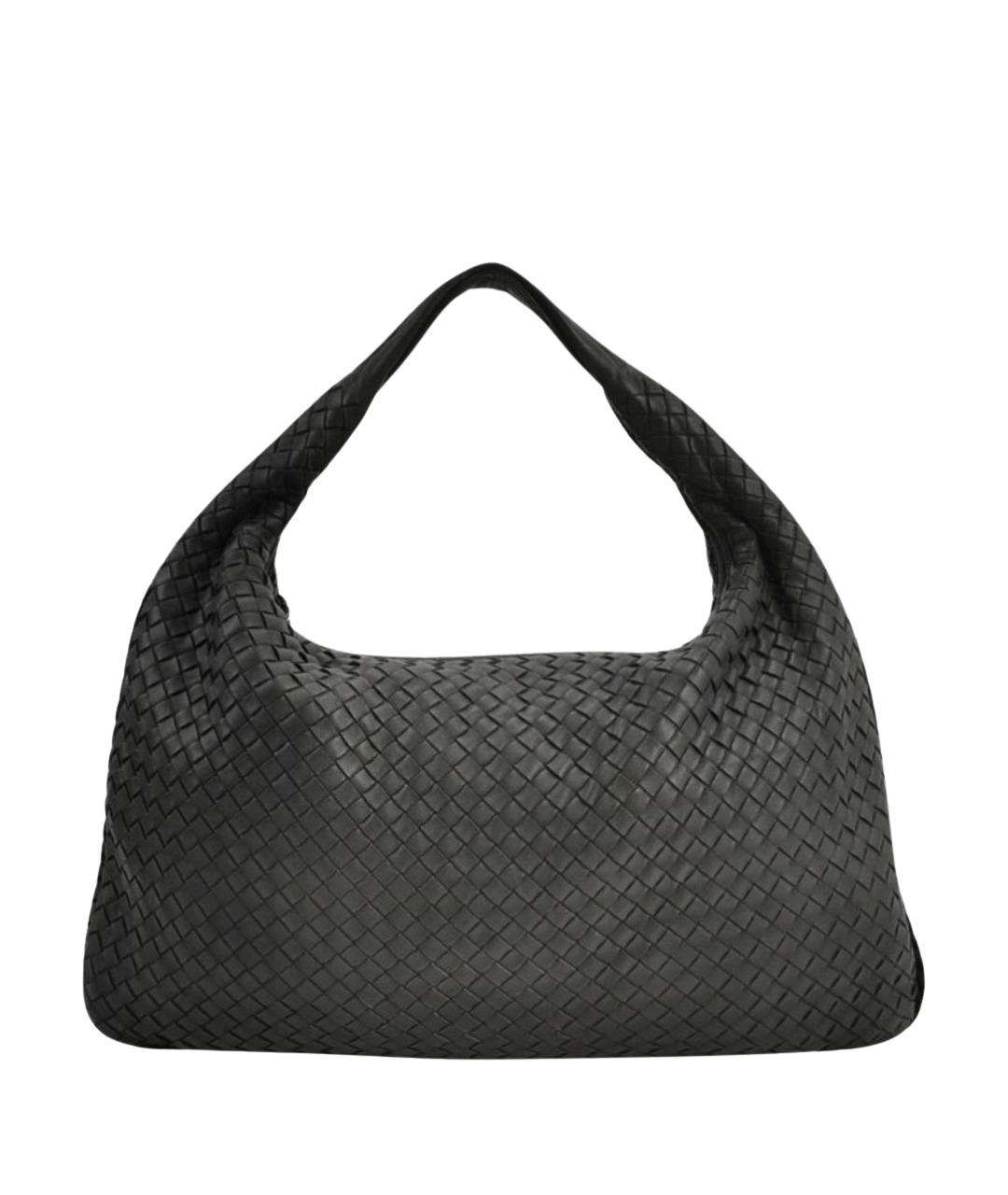 BOTTEGA VENETA Черная кожаная сумка с короткими ручками, фото 1