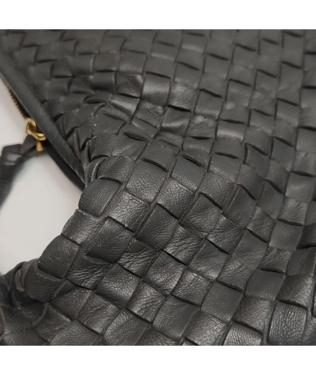 BOTTEGA VENETA Черная кожаная сумка с короткими ручками, фото 7