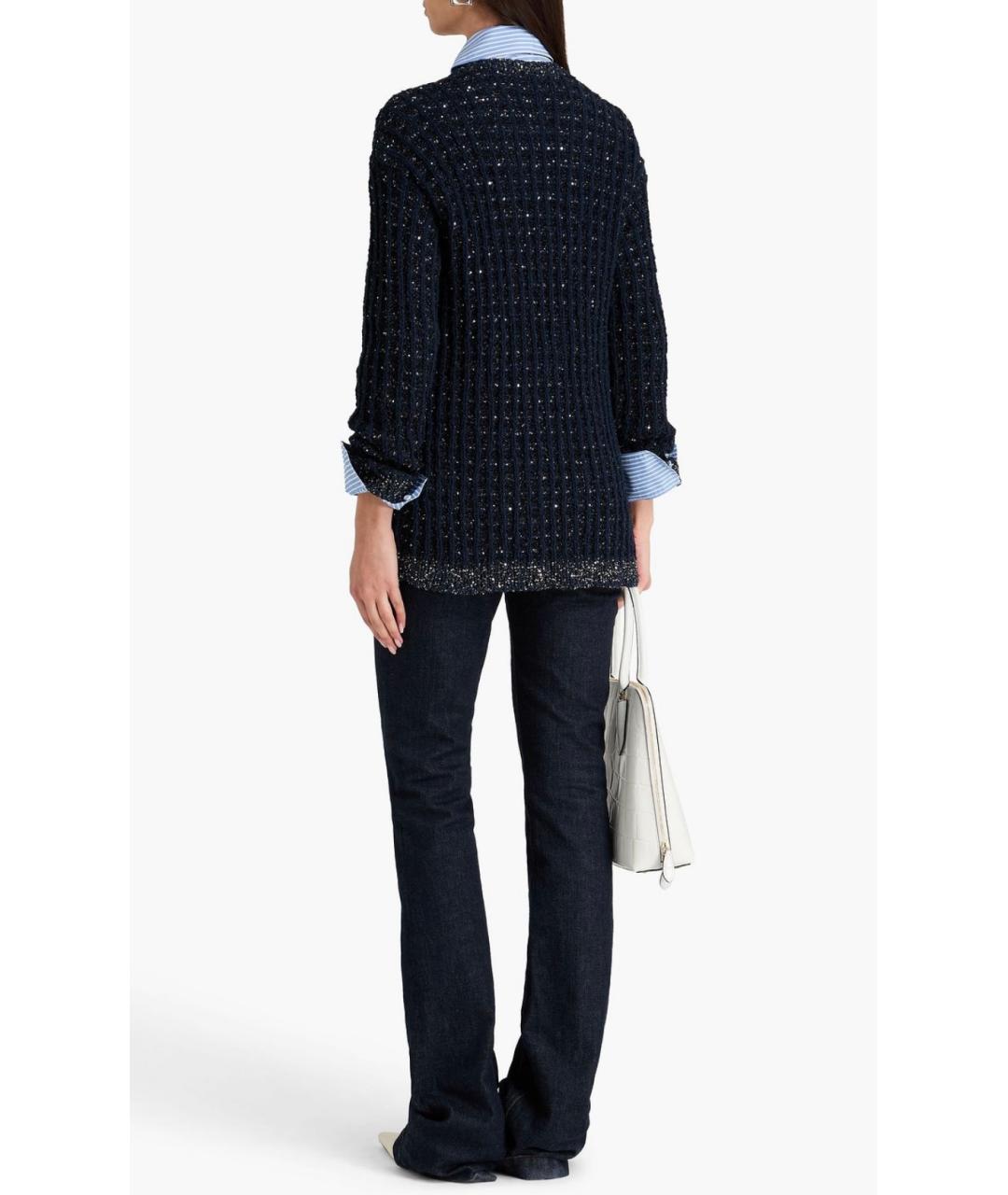 VALENTINO Темно-синий хлопковый кардиган, фото 3