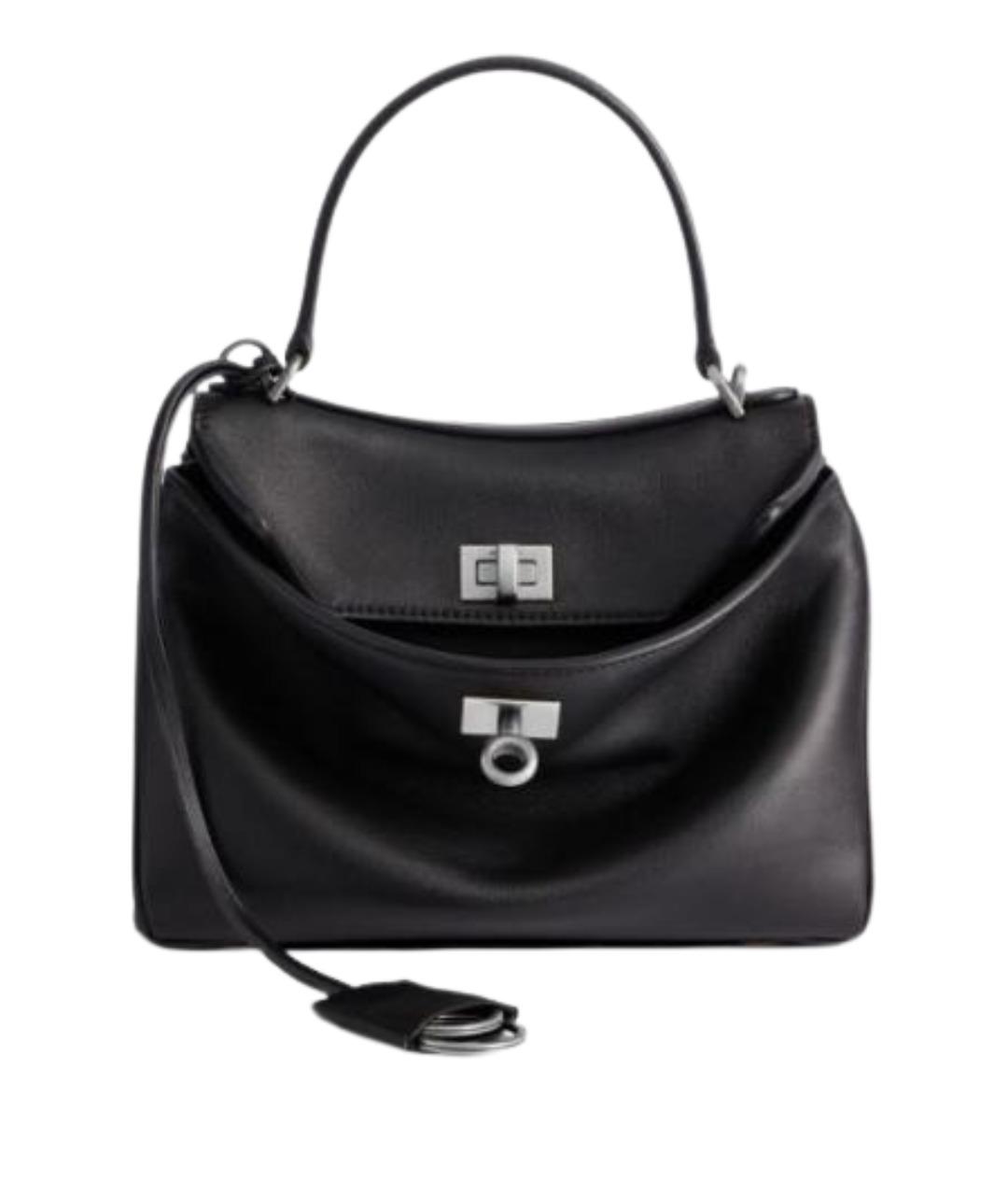 BALENCIAGA Черная кожаная сумка с короткими ручками, фото 1