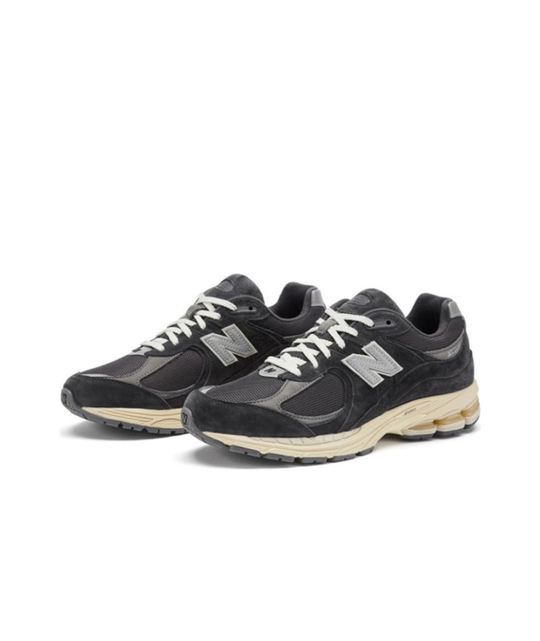 NEW BALANCE Антрацитовые замшевые низкие кроссовки / кеды, фото 2