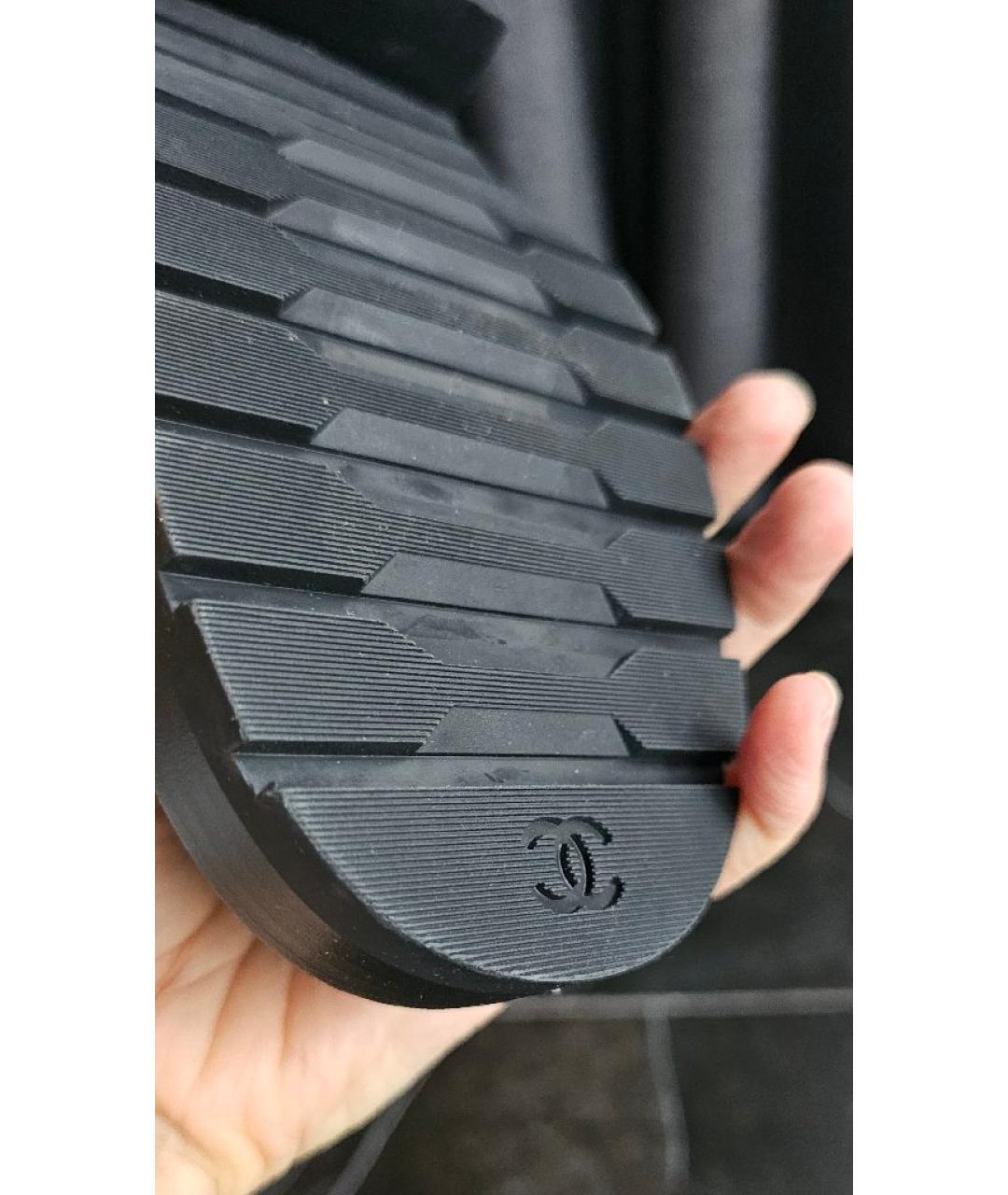 CHANEL Белые кожаные ботинки, фото 8