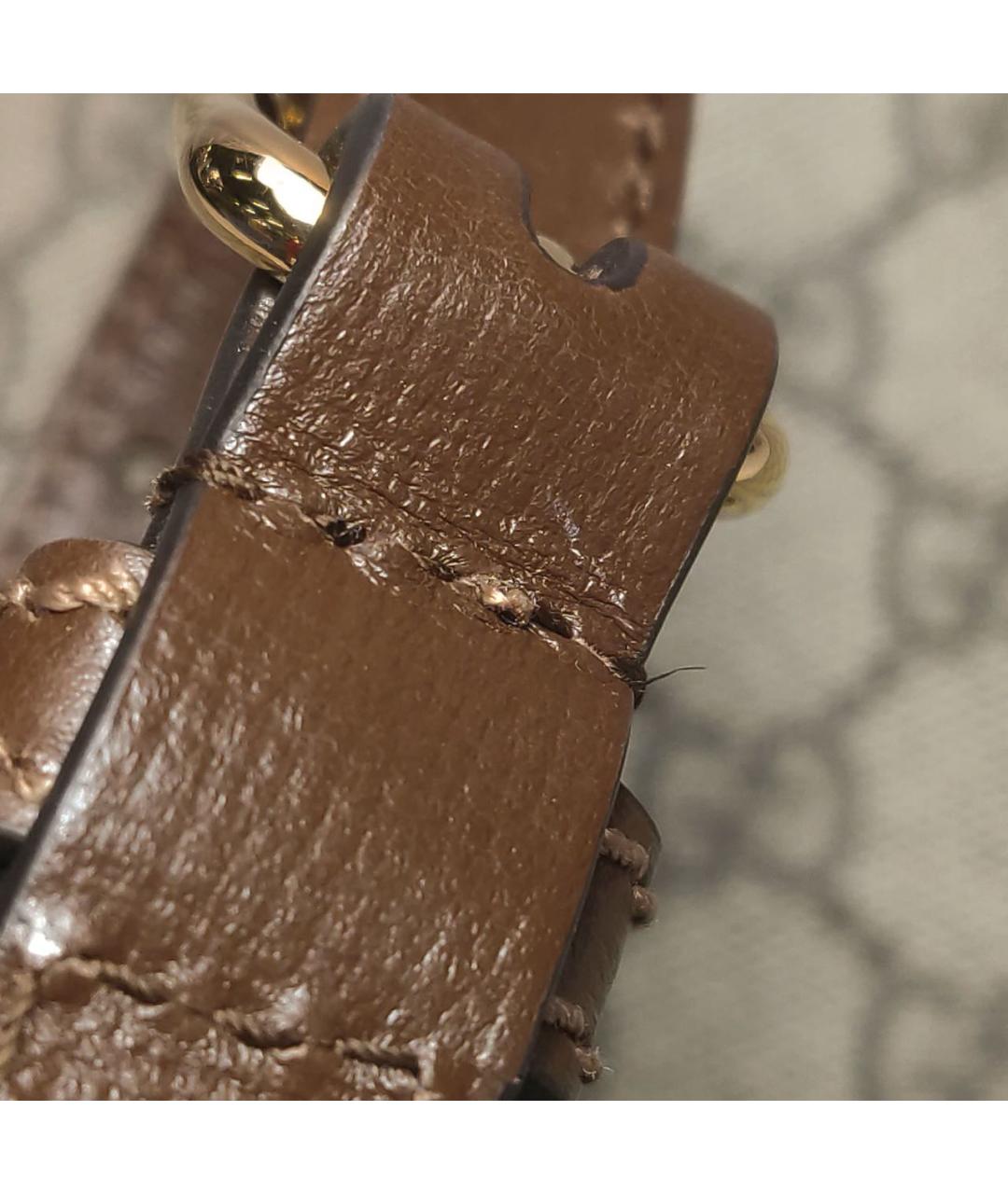 GUCCI Коричневая кожаная сумка с короткими ручками, фото 6