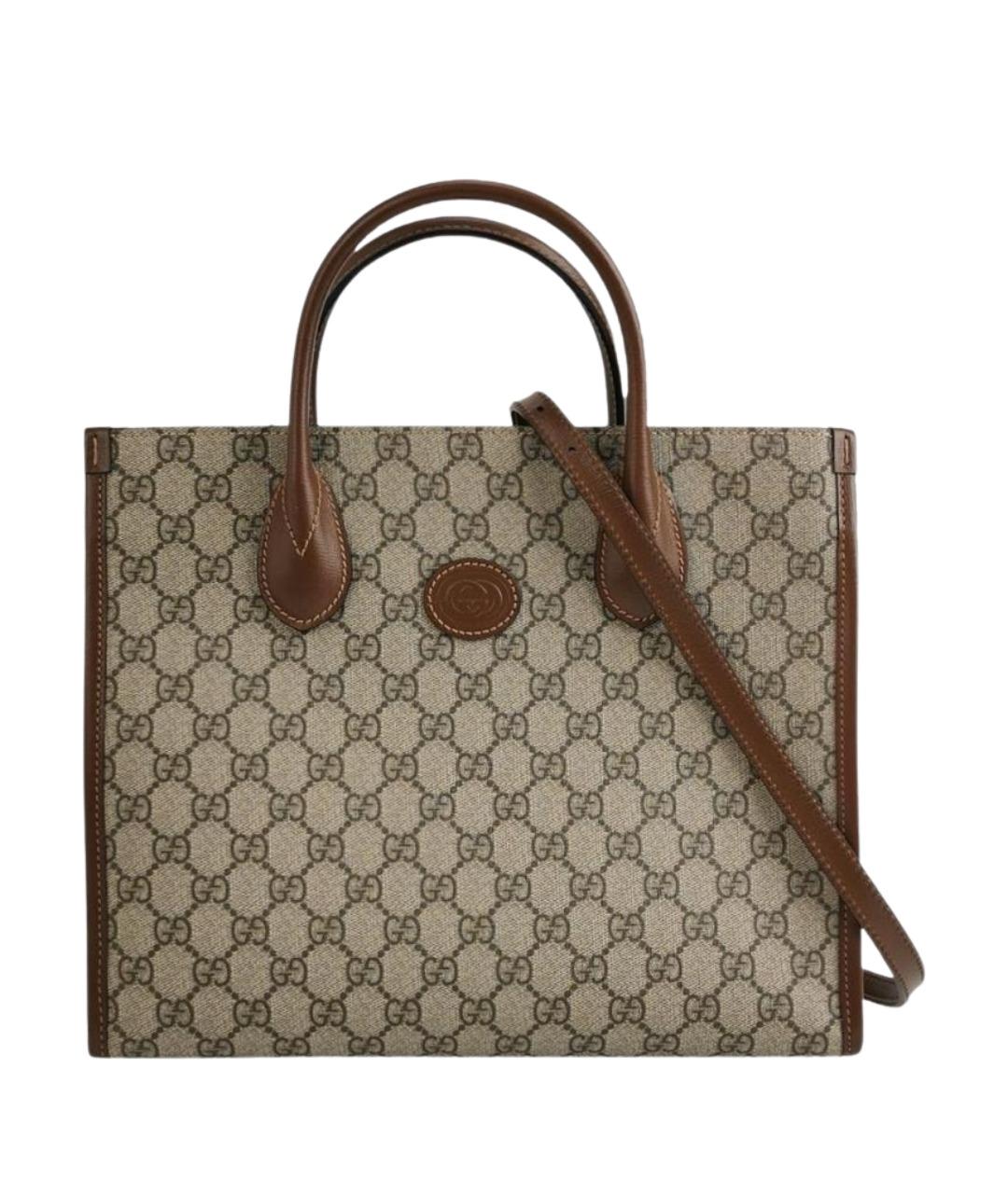 GUCCI Коричневая кожаная сумка с короткими ручками, фото 10