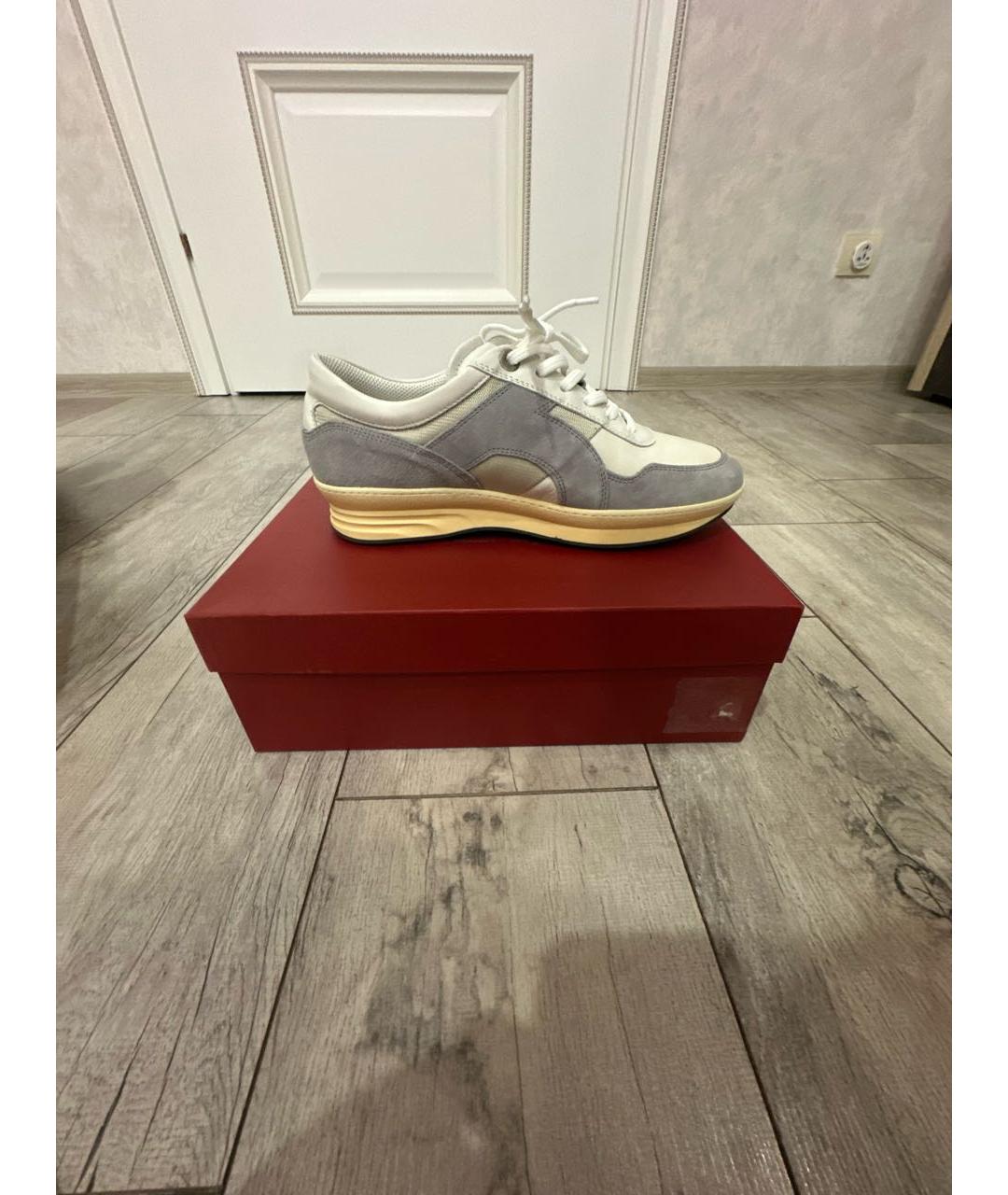 FERRAGAMO Мульти кожаные низкие кроссовки / кеды, фото 7