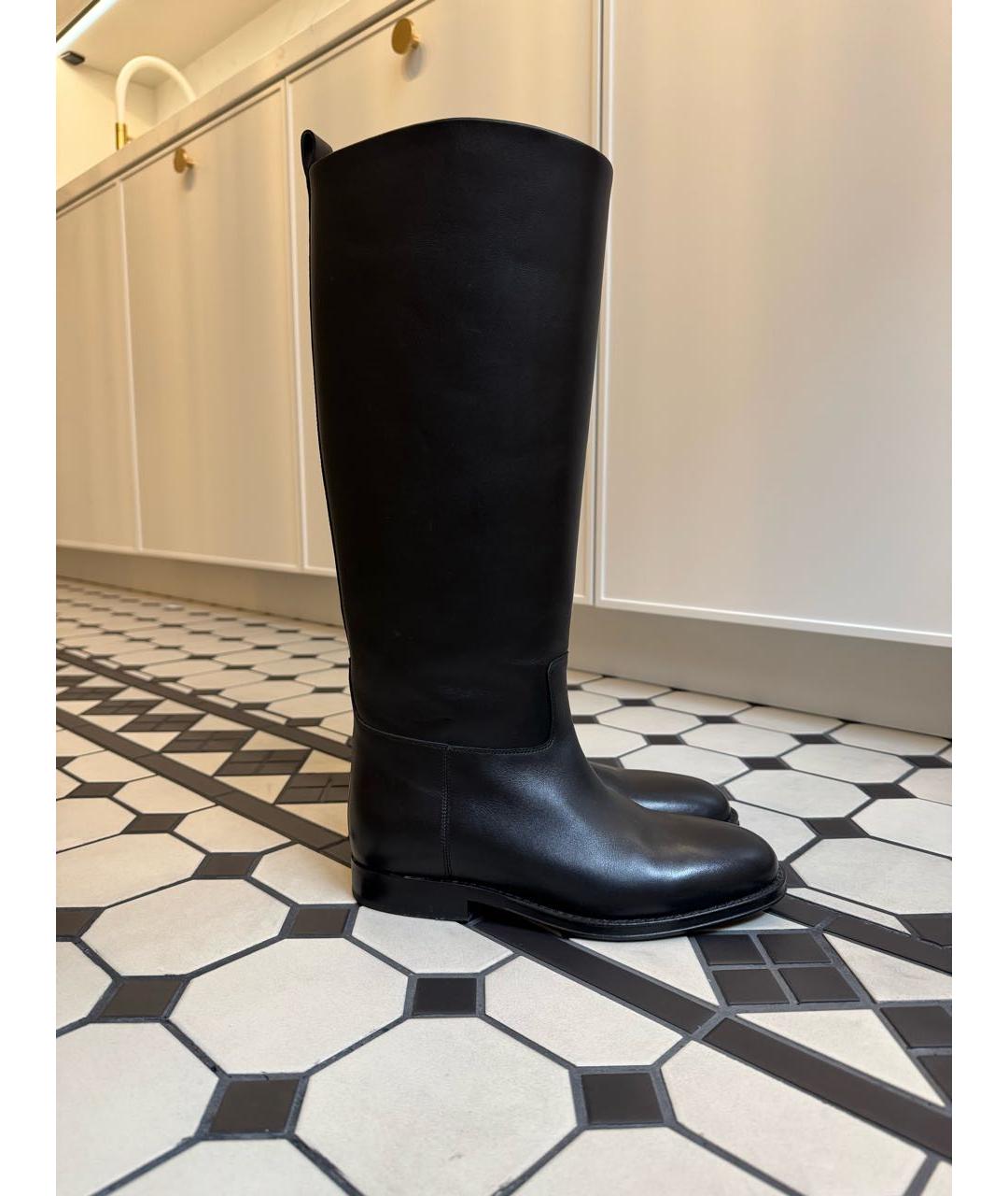 12 STOREEZ Черные кожаные сапоги, фото 7