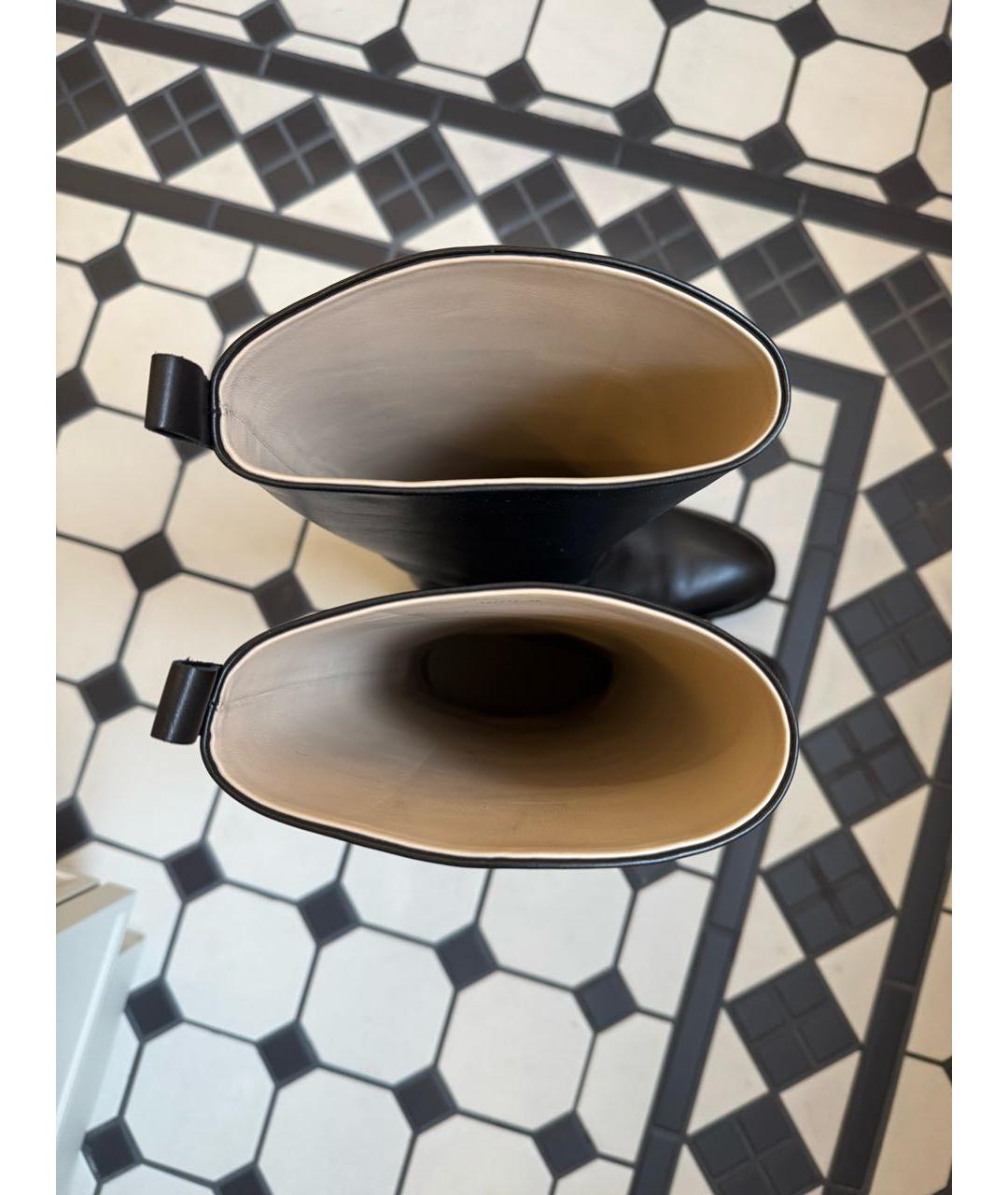 12 STOREEZ Черные кожаные сапоги, фото 5