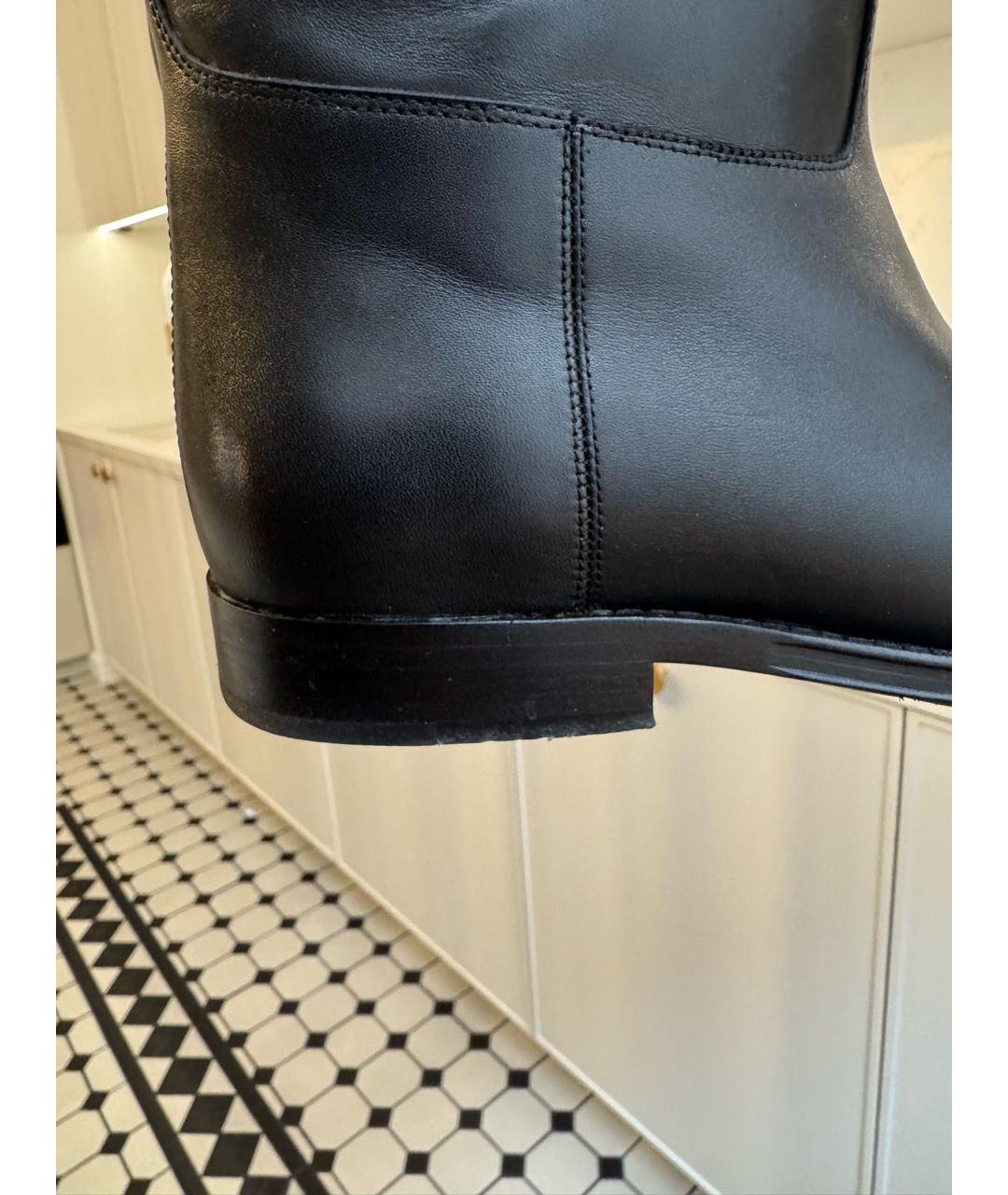 12 STOREEZ Черные кожаные сапоги, фото 3