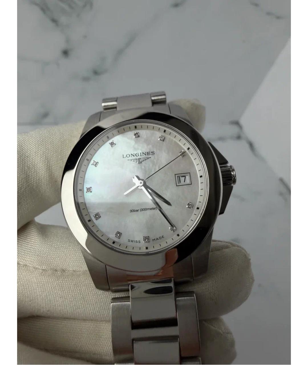 LONGINES Серебряные металлические часы, фото 3