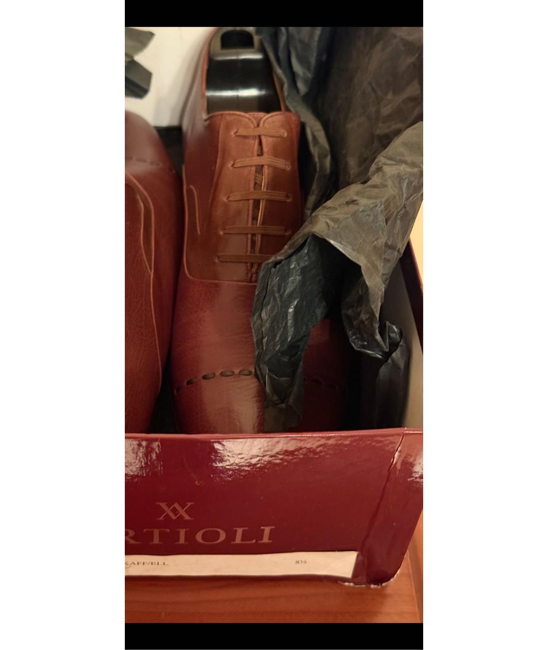 ARTIOLI Коричневые кожаные туфли, фото 2