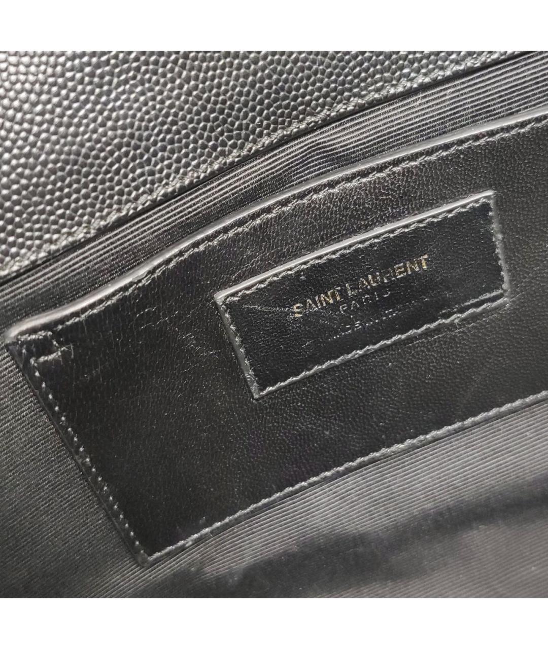 SAINT LAURENT Черная кожаная сумка через плечо, фото 7