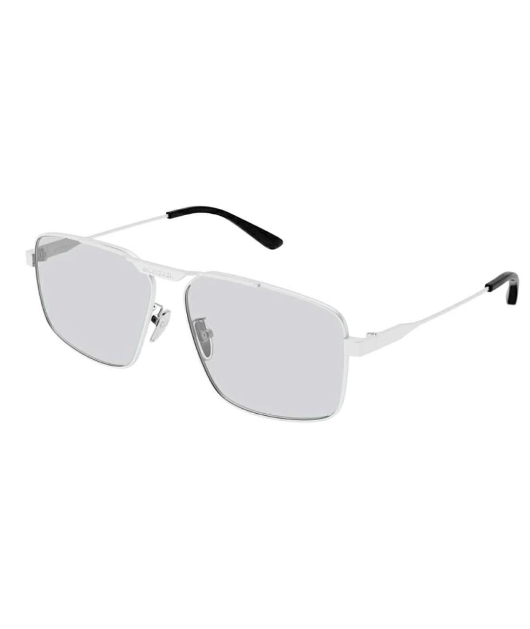 BALENCIAGA Серебряные металлические солнцезащитные очки, фото 1