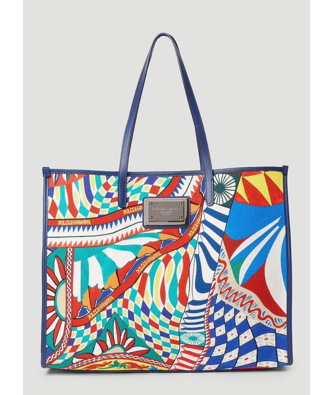 DOLCE&GABBANA Мульти хлопковая сумка тоут, фото 5