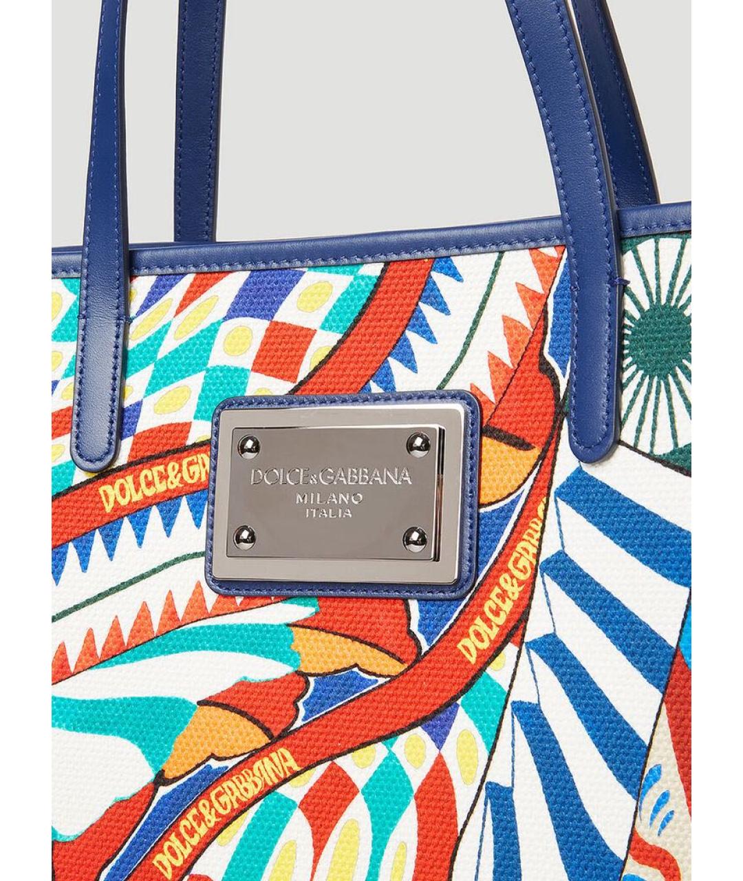 DOLCE&GABBANA Мульти хлопковая сумка тоут, фото 3