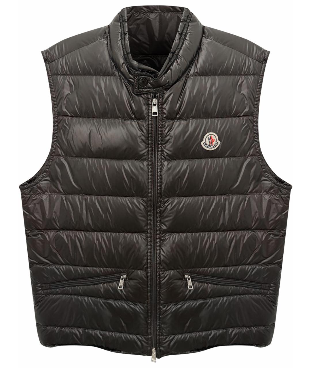 MONCLER Черный полиэстеровый жилет, фото 1
