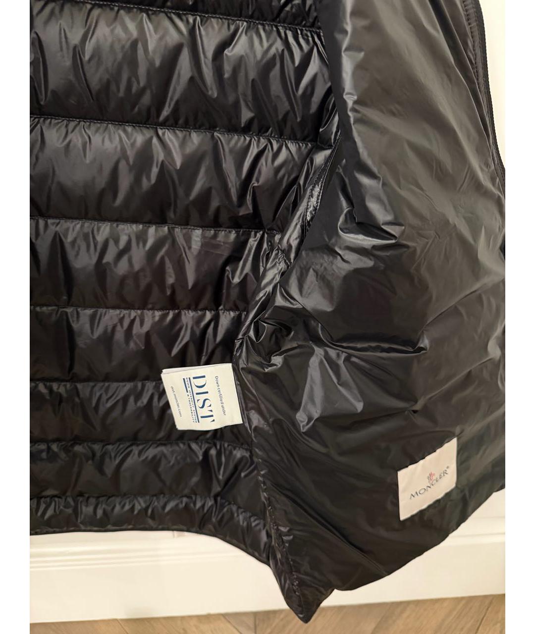 MONCLER Черный полиэстеровый жилет, фото 3