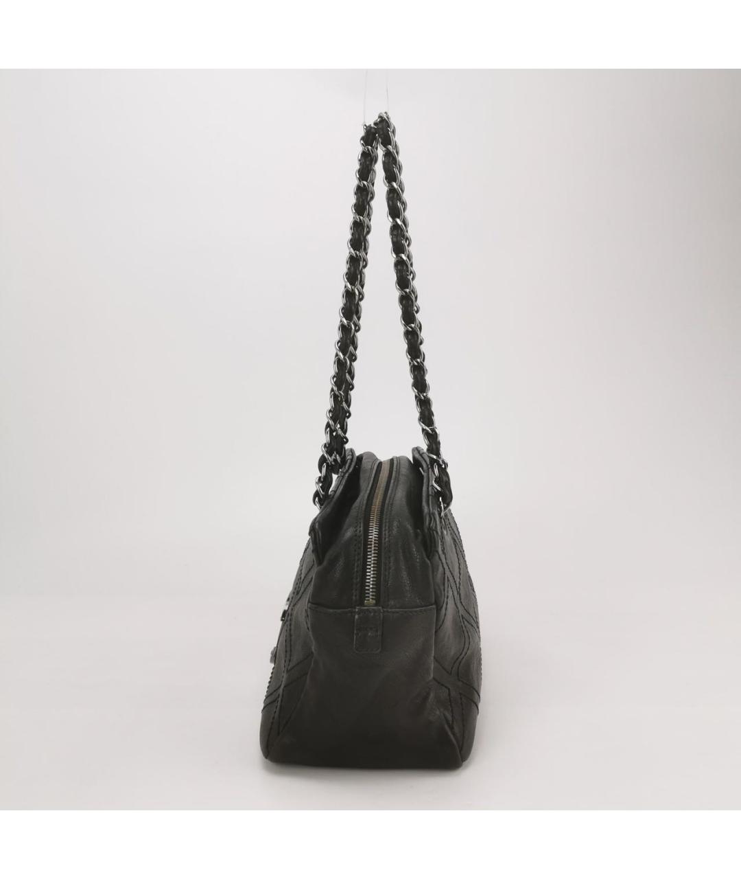CHANEL Черная кожаная сумка через плечо, фото 2