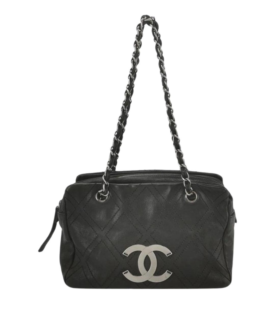 CHANEL Черная кожаная сумка через плечо, фото 1