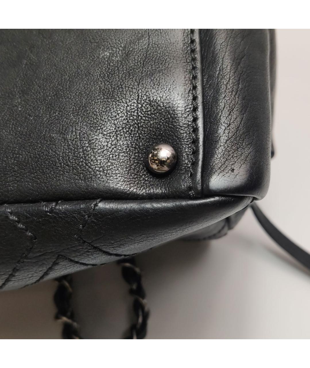 CHANEL Черная кожаная сумка через плечо, фото 8