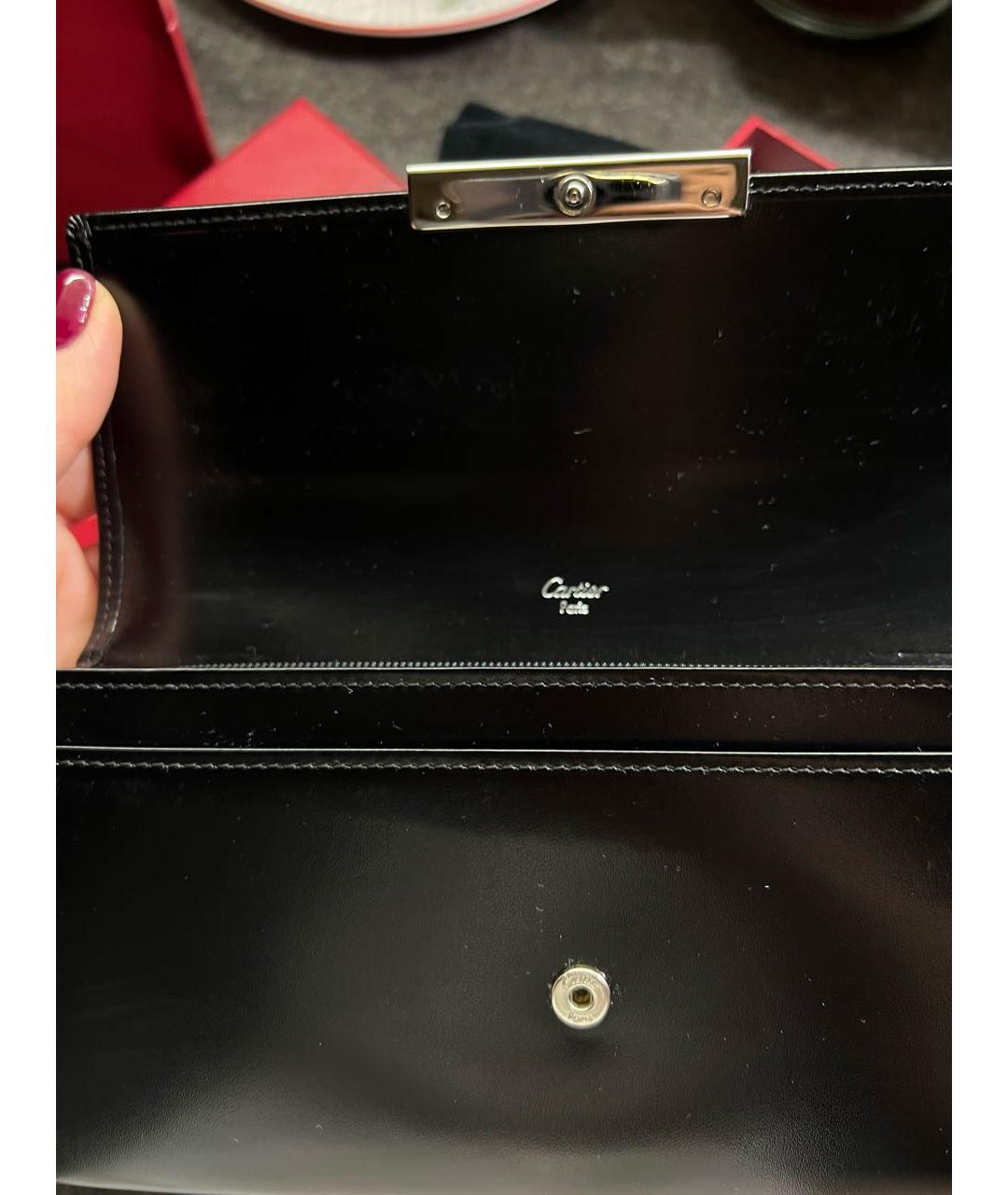 CARTIER Черный кожаный кошелек, фото 7