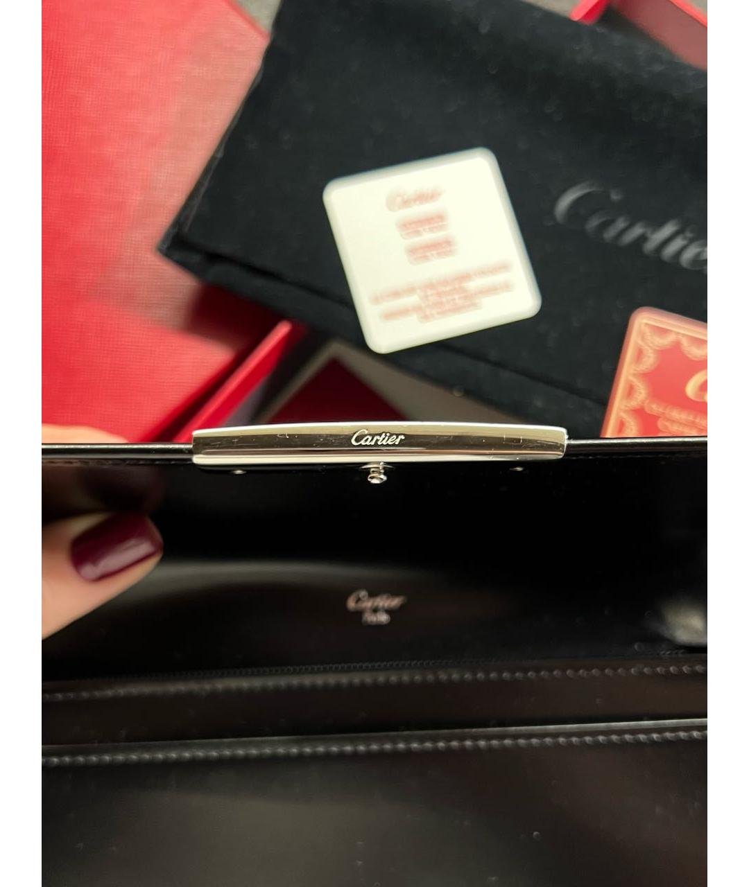 CARTIER Черный кожаный кошелек, фото 6