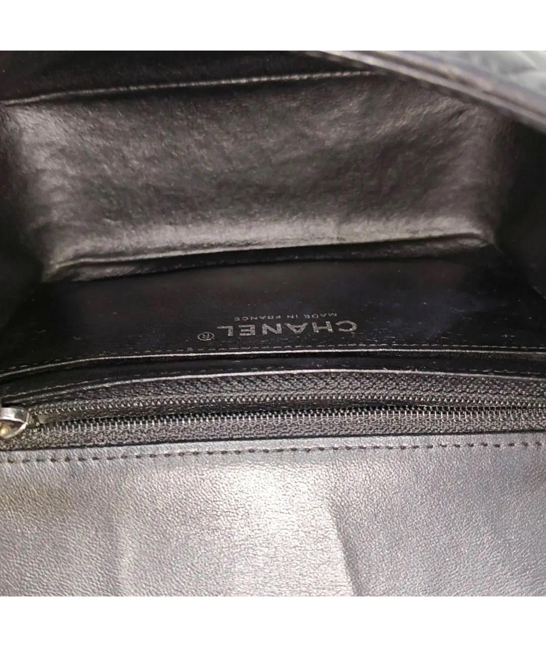 CHANEL Черная кожаная сумка через плечо, фото 6