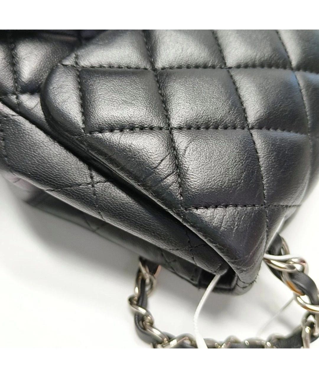 CHANEL Черная кожаная сумка через плечо, фото 7