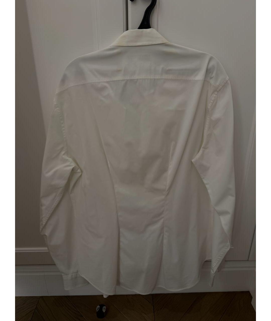 BURBERRY Белая хлопко-полиэстеровая классическая рубашка, фото 2