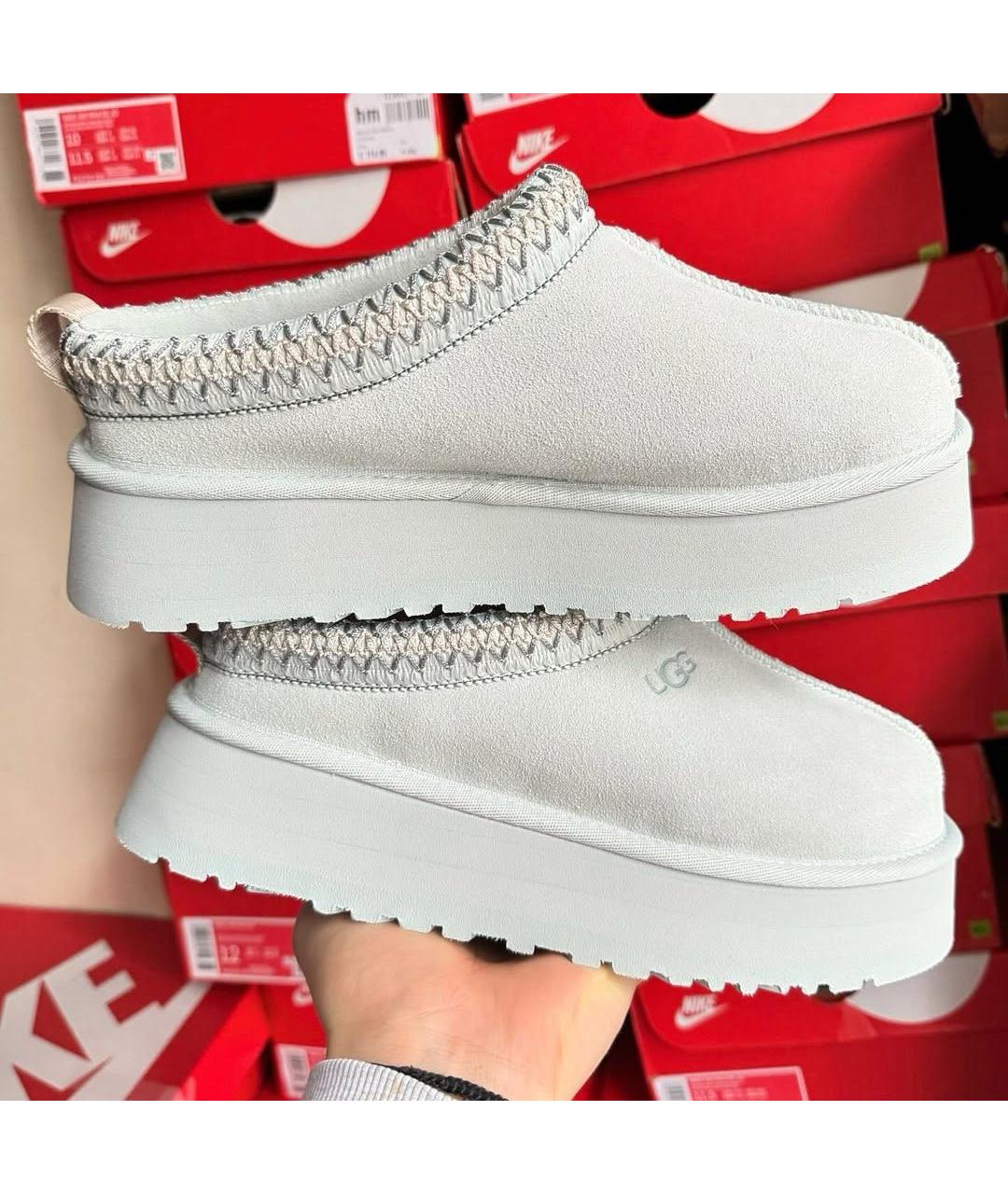 UGG AUSTRALIA Серые замшевые сабо, фото 4