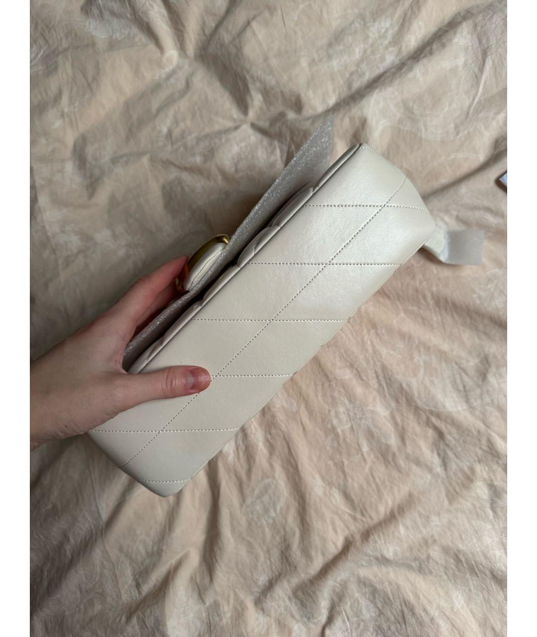 COACH Белая кожаная сумка через плечо, фото 6