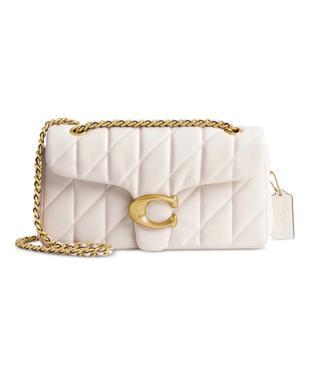 COACH Белая кожаная сумка через плечо, фото 6