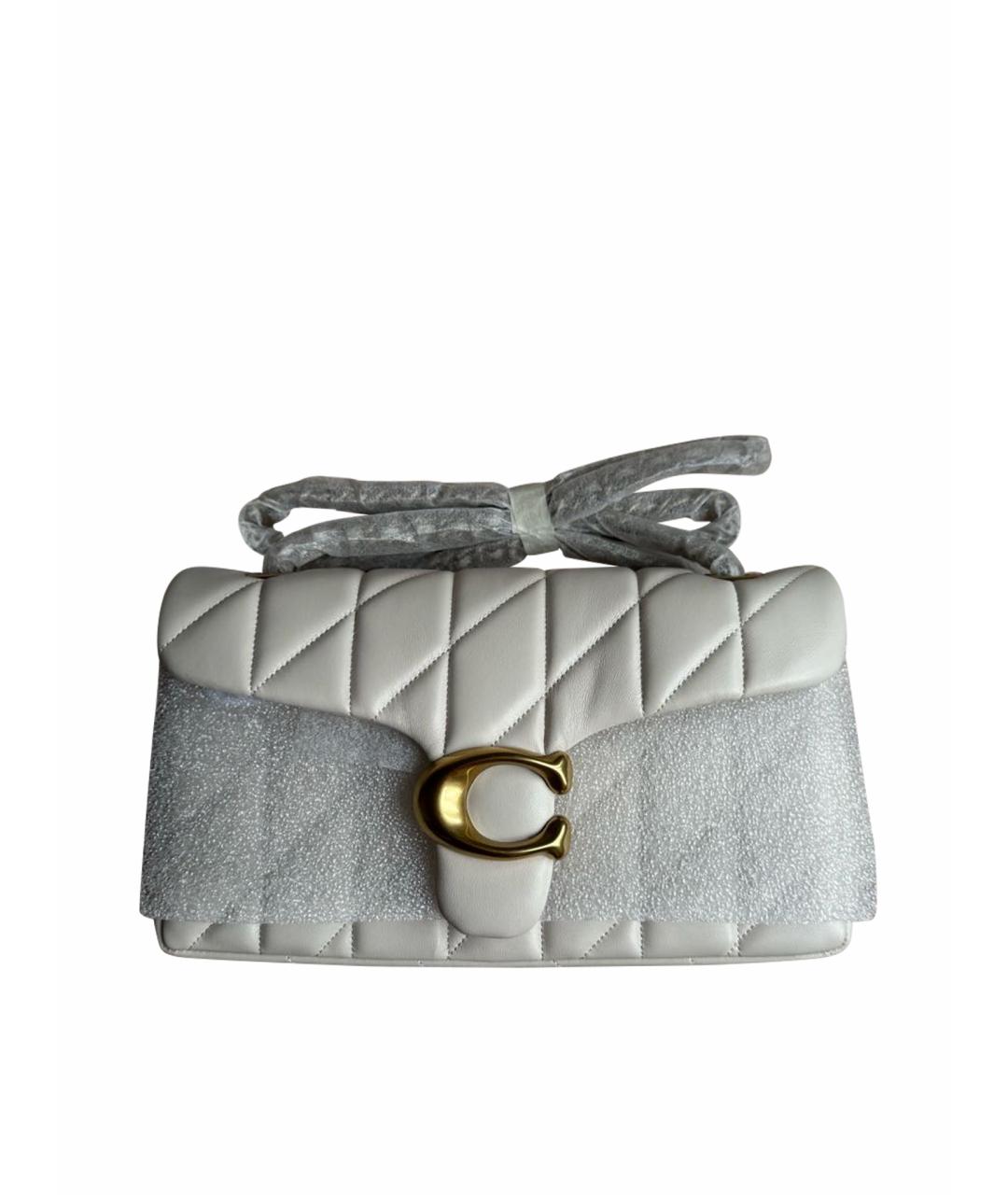 COACH Белая кожаная сумка через плечо, фото 1