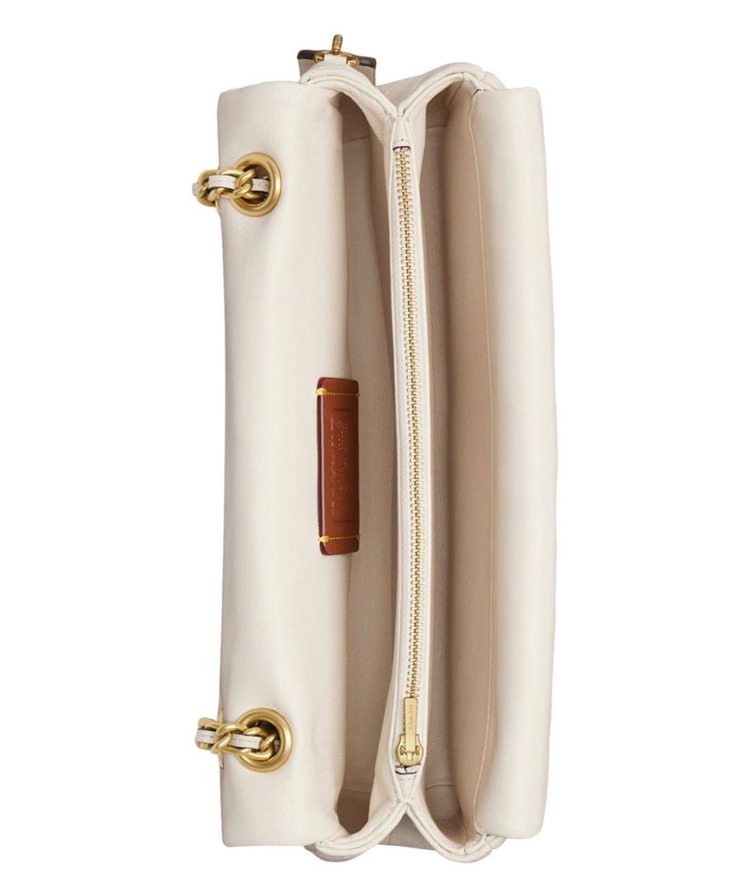 COACH Белая кожаная сумка через плечо, фото 8