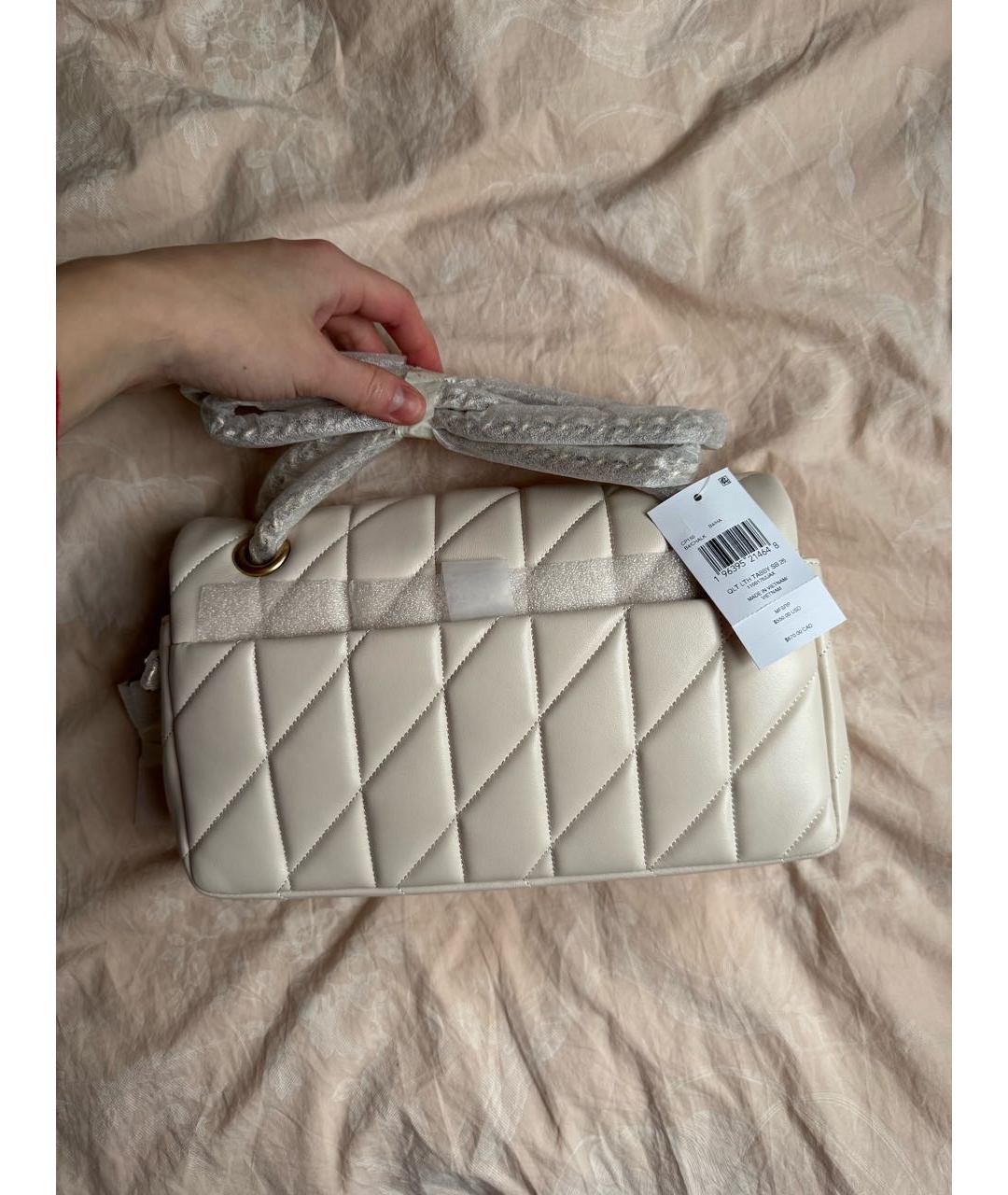 COACH Белая кожаная сумка через плечо, фото 3