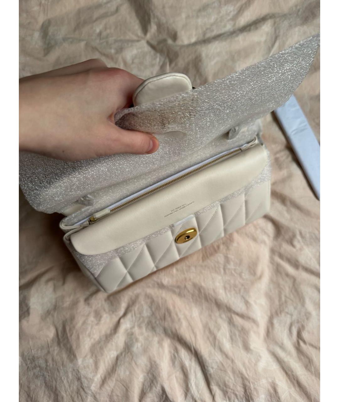 COACH Белая кожаная сумка через плечо, фото 4