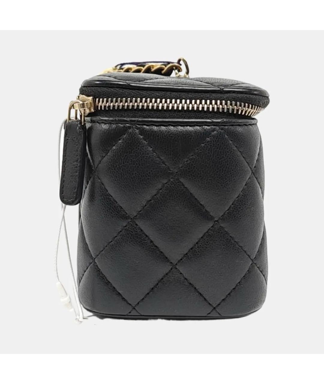 CHANEL Черная кожаная сумка через плечо, фото 3