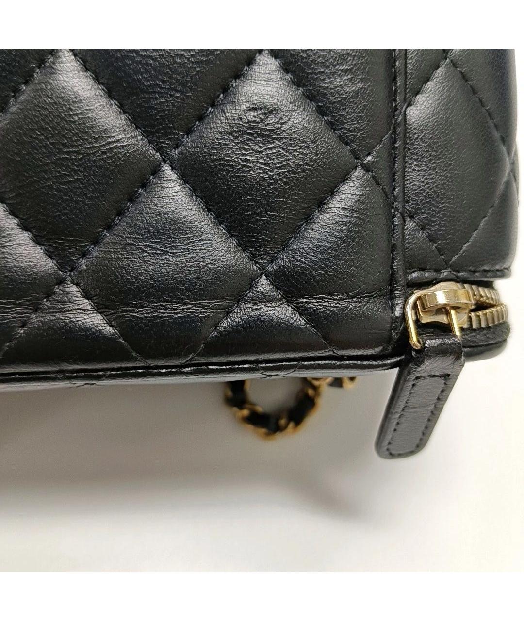 CHANEL Черная кожаная сумка через плечо, фото 6