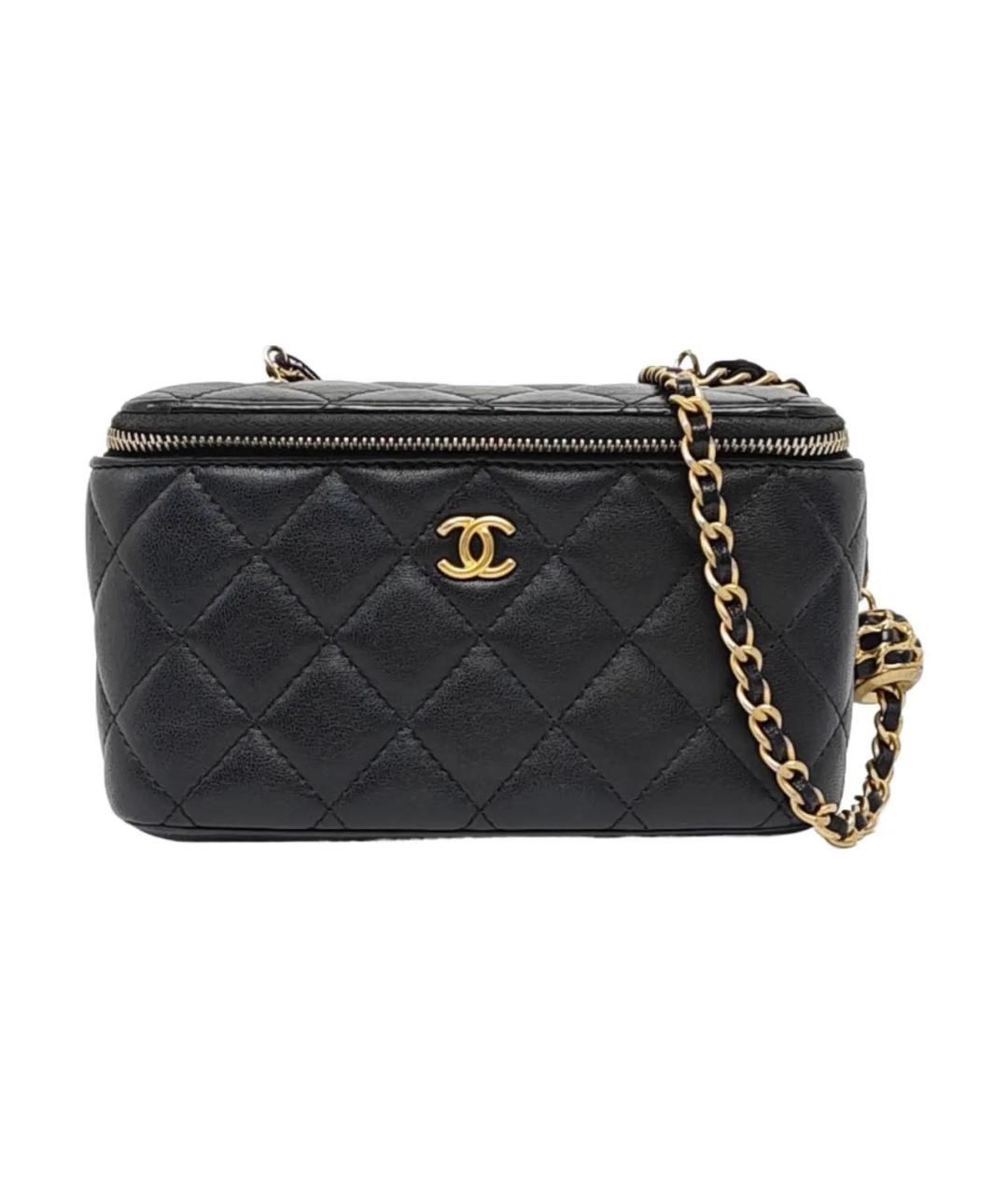 CHANEL Черная кожаная сумка через плечо, фото 9