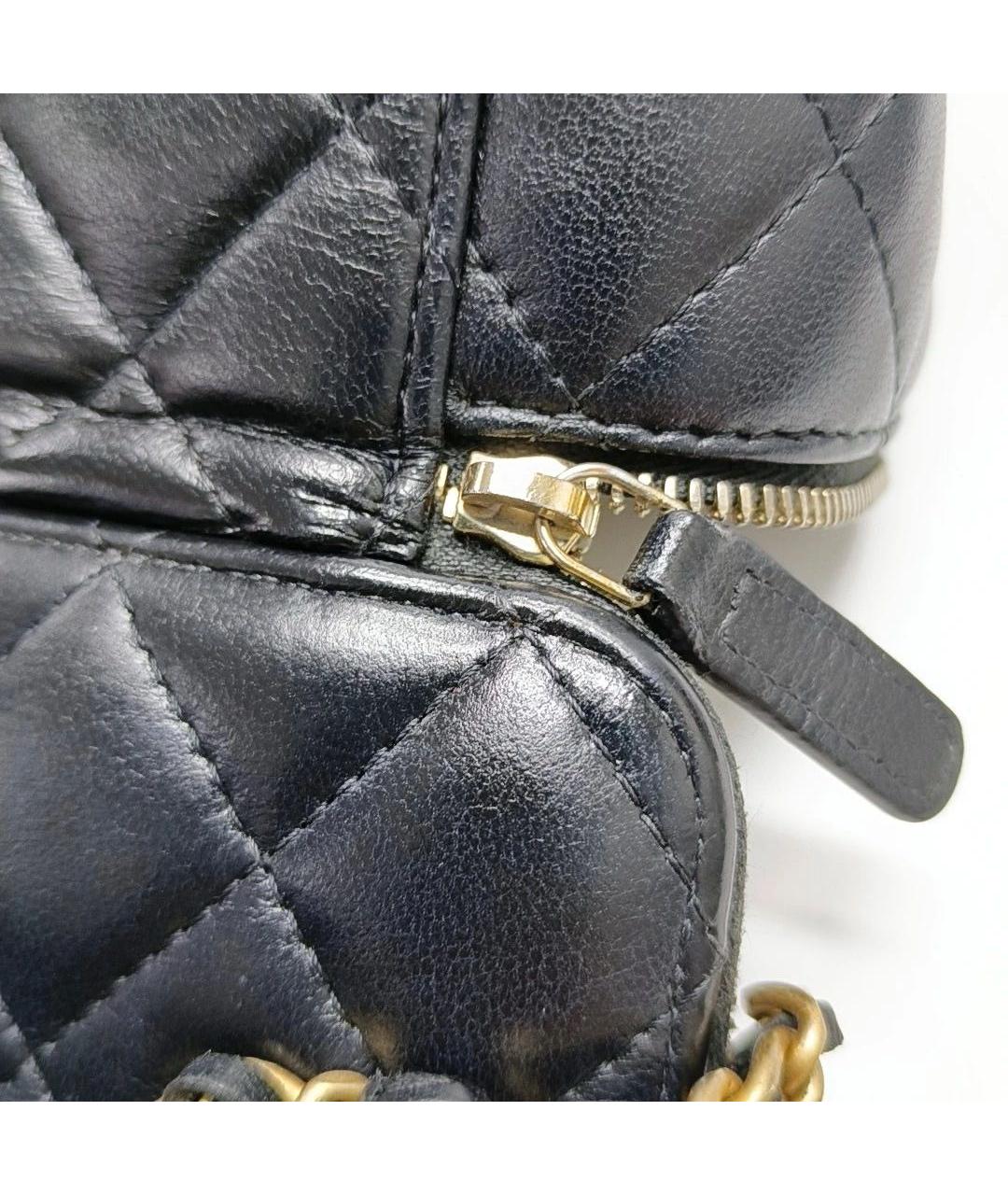 CHANEL Черная кожаная сумка через плечо, фото 7