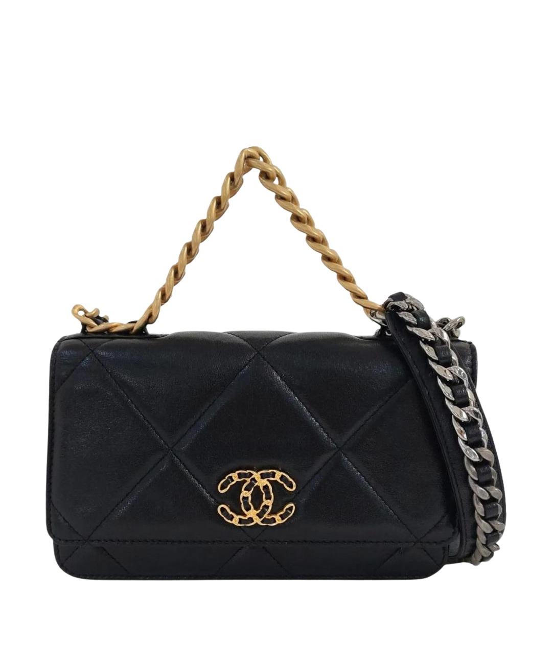 CHANEL Черная кожаная сумка через плечо, фото 1