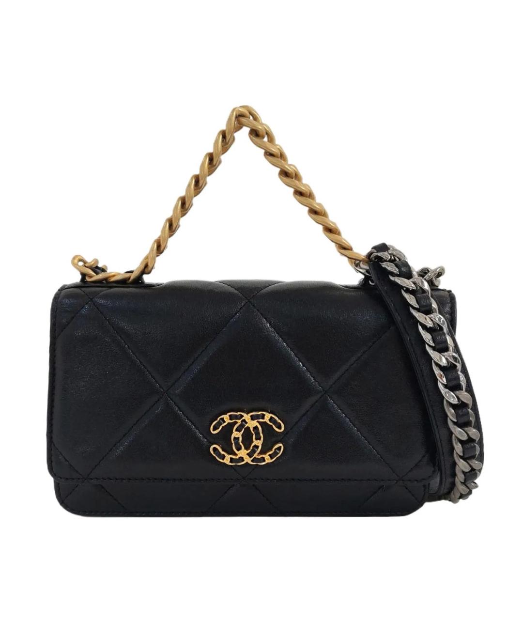 CHANEL Черная кожаная сумка через плечо, фото 9
