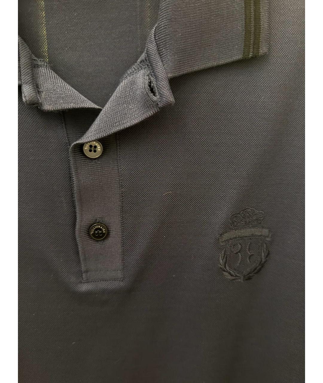 BILLIONAIRE Синее поло с коротким рукавом, фото 4