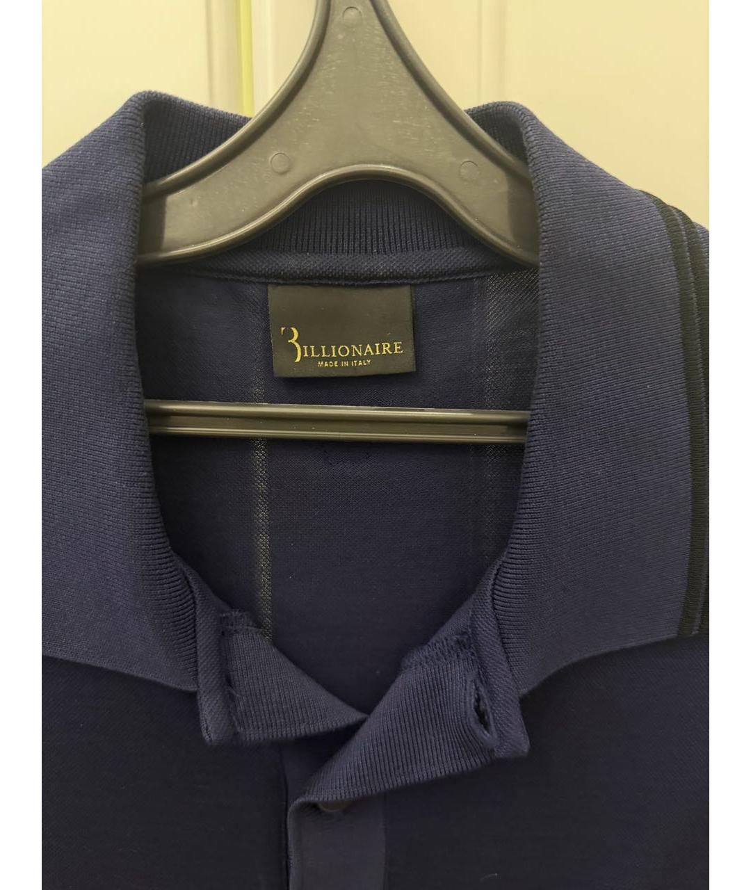 BILLIONAIRE Синее поло с коротким рукавом, фото 3