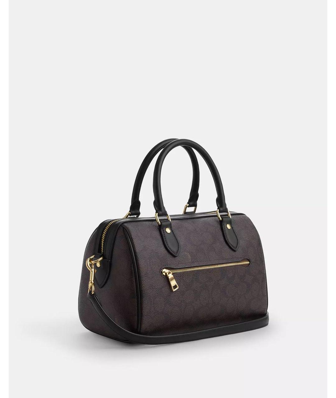 COACH Коричневая кожаная сумка через плечо, фото 2